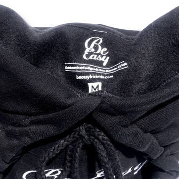 Embroidered black hoodie sale